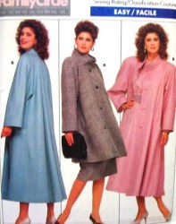 5760 BUTTERICK LINED FLARE SWING COAT LENGTHS EZ PATTERN 12-16
